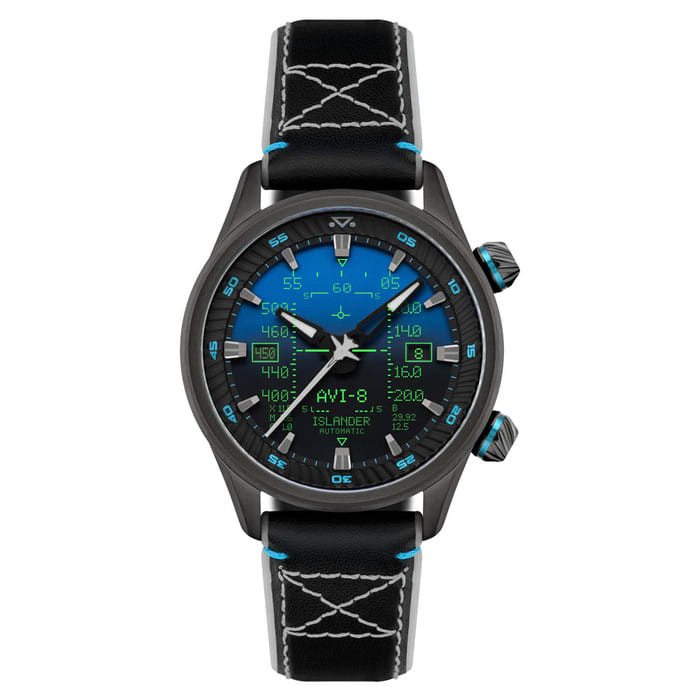 AVI-8 x Islander Limited Edition F14 HUD Automatic with Gradient Blue Dial #AV-4142-LIW01