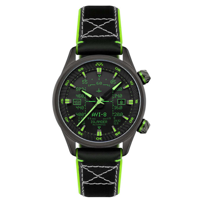AVI-8 x Islander Limited Edition F14 HUD Automatic with Gradient Charcoal Dial #AV-4142-LIW02