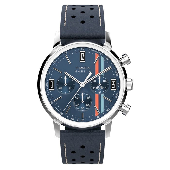 Timex Marlin® Chronograph Tachymeter 40mm Leather Strap Watch #TW2W99000