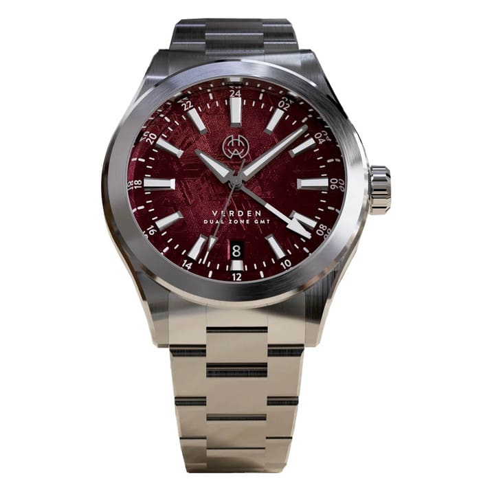 Henry Archer Verden GMT Meteorite Spectral Red Watch #HAC-VER-SPR-3LI