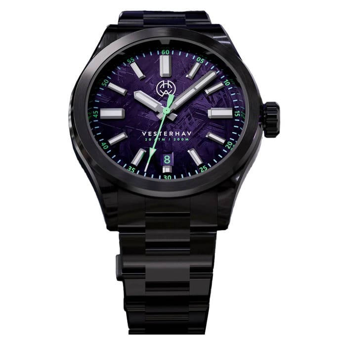 Henry Archer Vesterhav Meteorite Fusion Purple DLC Watch #HAC-VES-FSP-3LI