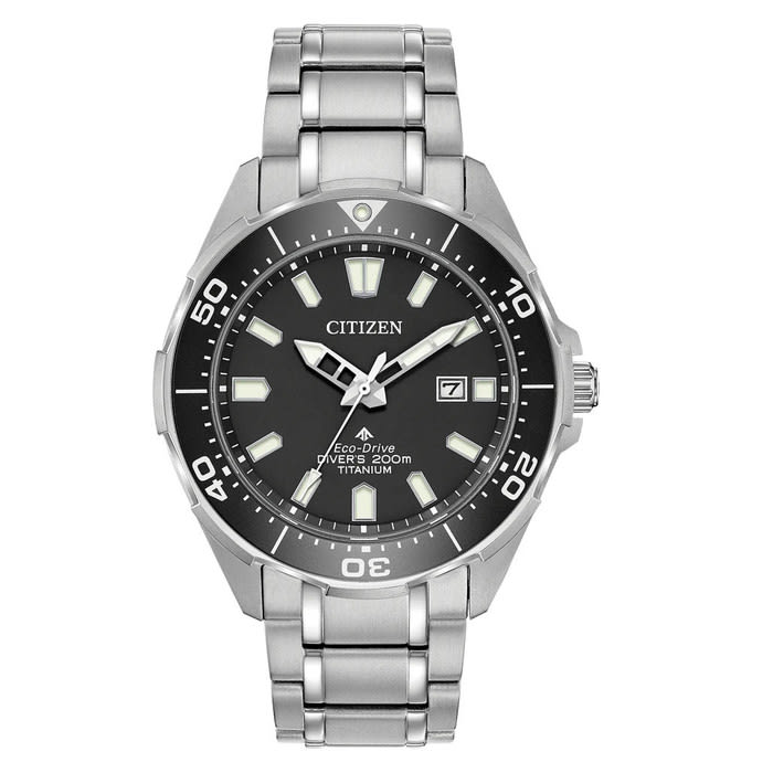 Citizen Promaster Titanium Eco-Drive Dive Watch with Black Dial #BN0200-56E