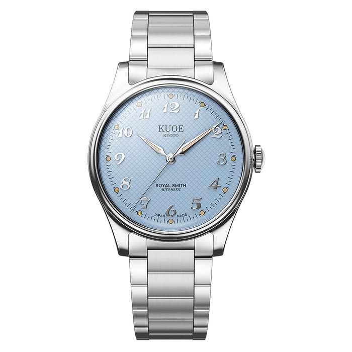 KUOE Royal Smith 90-006 Blue Dial Watch with Breguet Numerals #RS90006BG-SV-BL