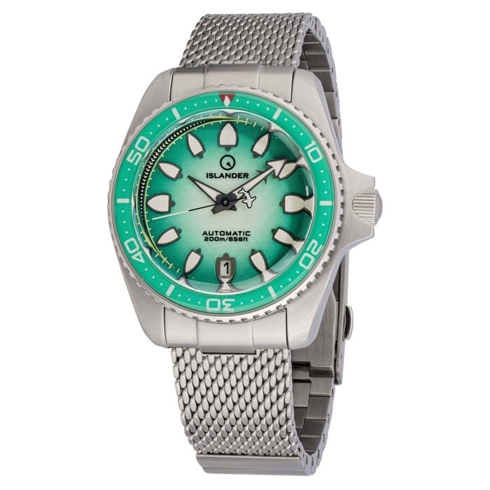 Islander Hudson "Harpoon Diver" 40mm Watch with Degrading Sea Green Dial #ISL-305