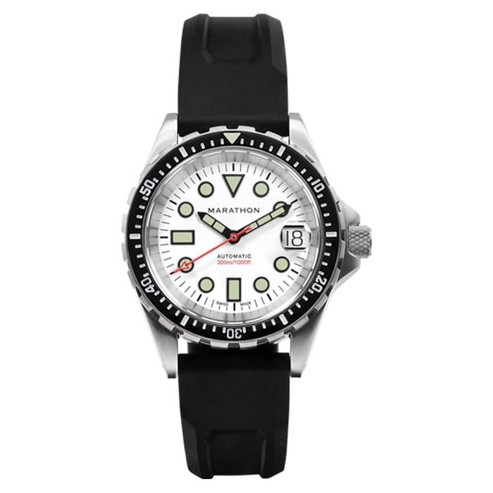 Marathon 36mm Automatic OSAR-D with Arctic Dial and Rubber Strap #WW194026SS-2530