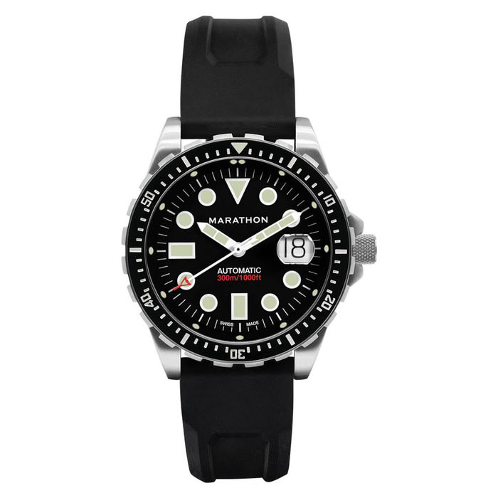 Marathon 46mm Automatic OSAR-D with Black Dial and Rubber Strap #WW194037SS-2030