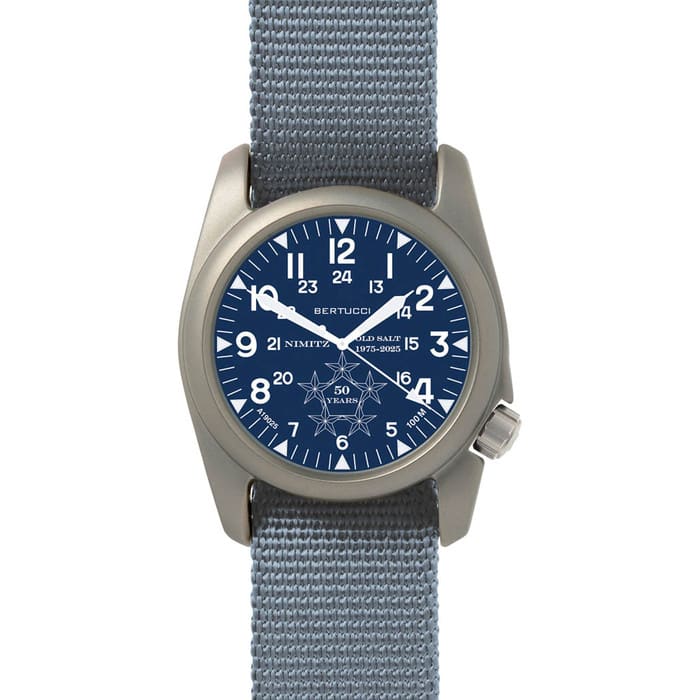 Bertucci USS Nimitz Aircraft Carrier Special Edition Blue Dial Watch #11521