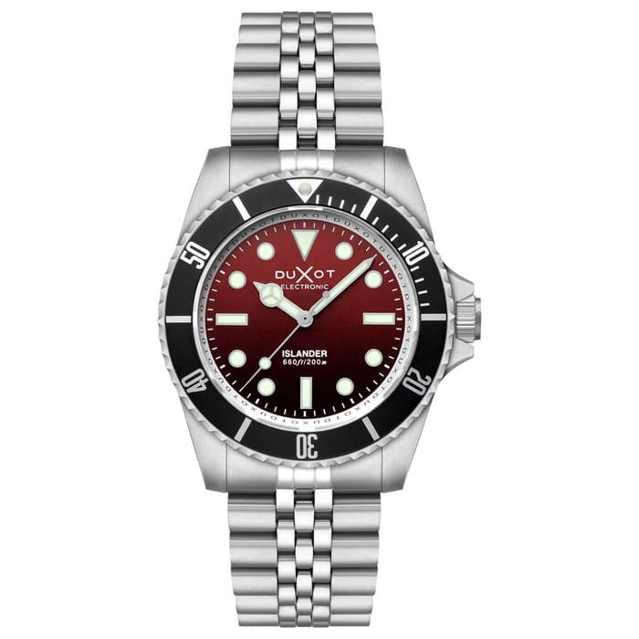 Duxot x Islander Atlantica Electronic Dive Watch with Degrading Red Dial #DX-2070-LIW33