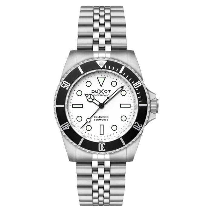 Duxot x Islander Atlantica Electronic Dive Watch with White Dial #DX-2070-LIW44