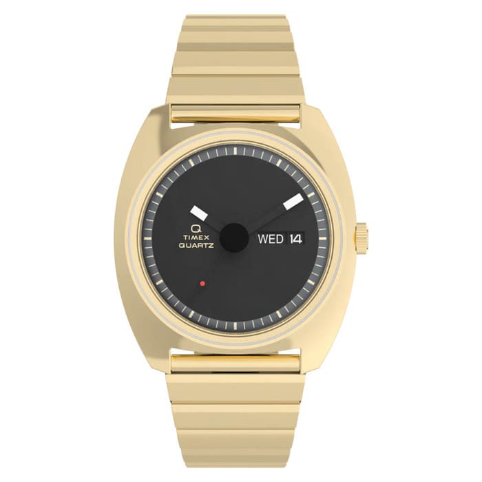 Timex® Q 1975 Enigma 37mm Stainless Steel Bracelet Watch #TW2Y34400