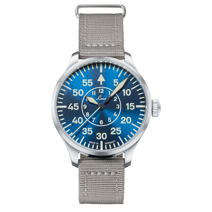 Laco 39mm Aachen Blaue Stunde Automatic Pilot Watch #862103.2