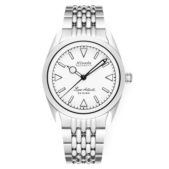 Nivada Grenchen Super Antarctic White Dial Watch #32065A04