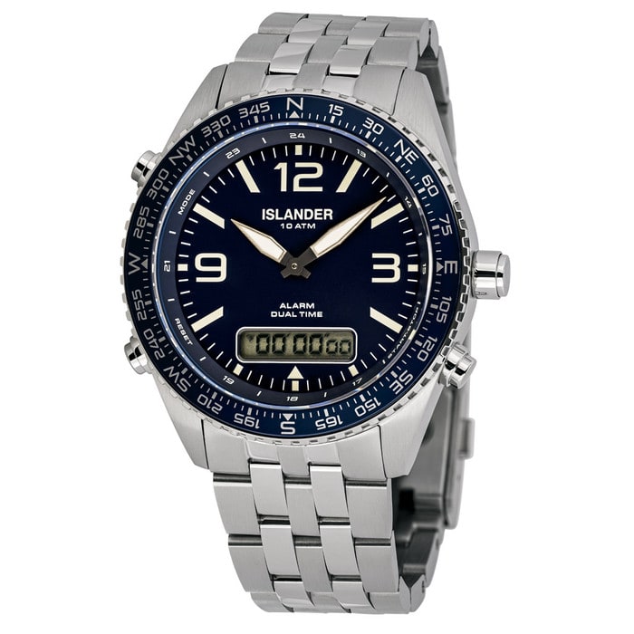 Islander Rocky Point Analog-Digital Watch with Blue Dial #ISL-328