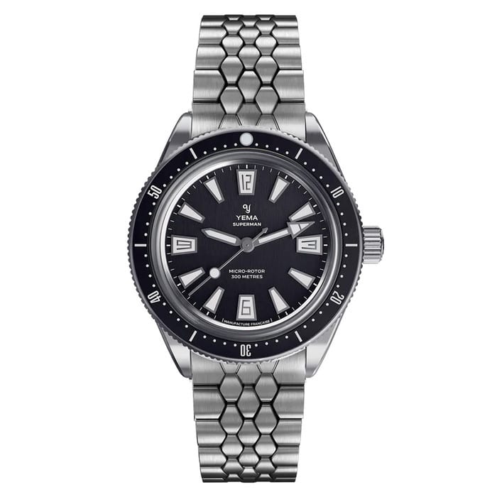 Yema Skin Diver CMM.20 with Black Dial on Bracelet #YEMA-03