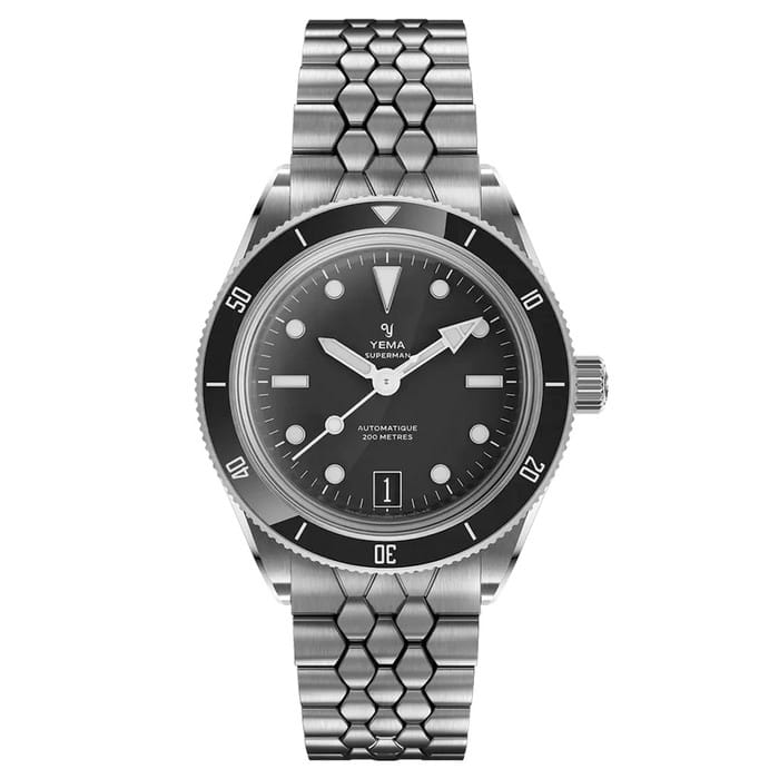 Yema Superman Dato CMM.10 with Black Dial on Bracelet #YEMA-06