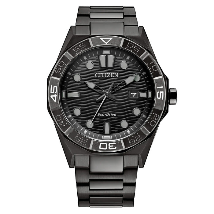 Citizen Brycen PVD Watch with Black Dial #AW1855-52E