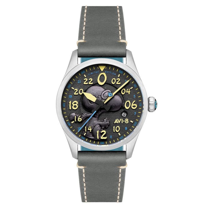 AVI-8 Peanuts Snoopy Flying Ace 24 LE Watch in Charcoal Grey #AV-4150-01