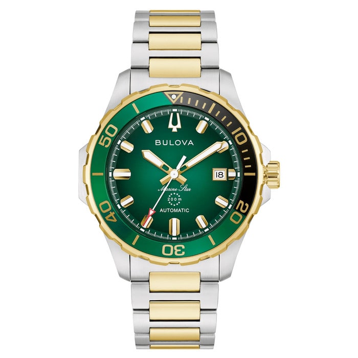 Bulova Marine Star Automatic Dive Watch in Green #98B467