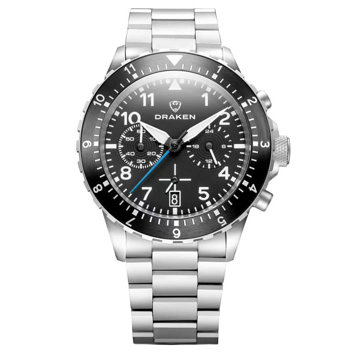 Draken Kruger 'A' Titanium Chronograph with Black Dial #DKN-04