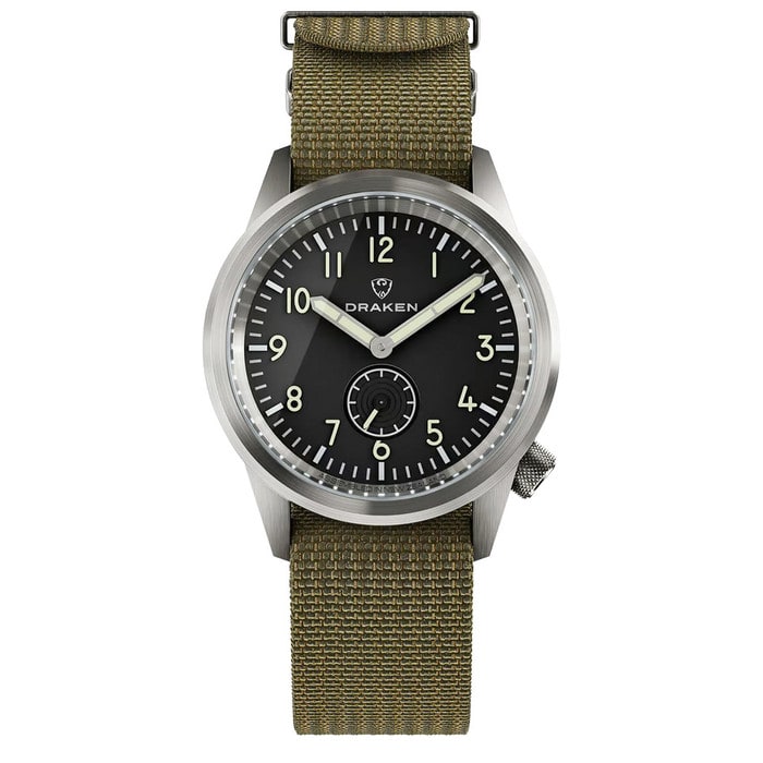 Draken Aoraki 'Milspec' Watch with Black Dial #DKN-16