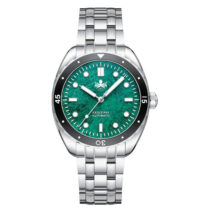 Phoibos Eagle Ray Automatic Diver with Green Jade Dial #PY065AN
