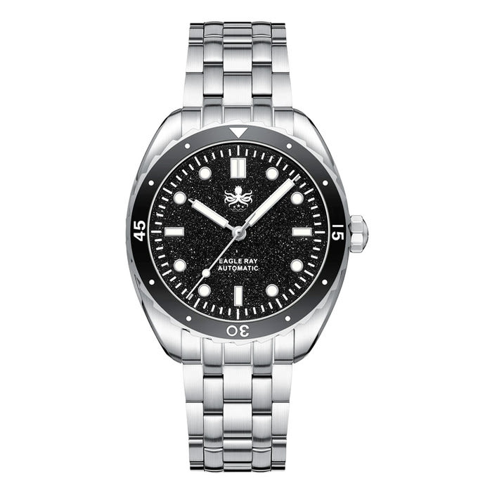 Phoibos Eagle Ray Automatic Diver with Black Aventurine Dial #PY065CN
