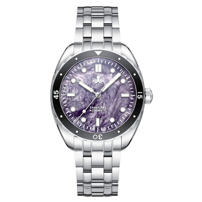 Phoibos Eagle Ray Automatic Dive with Charoite Dial #PY065HN