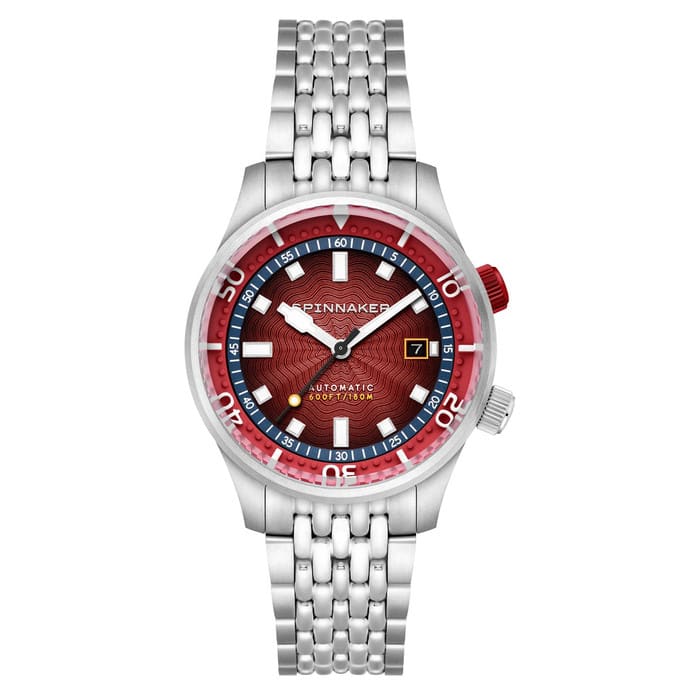 Spinnaker Bradner Automatic Dive Watch Burgundy Surge #SP-5062-BB