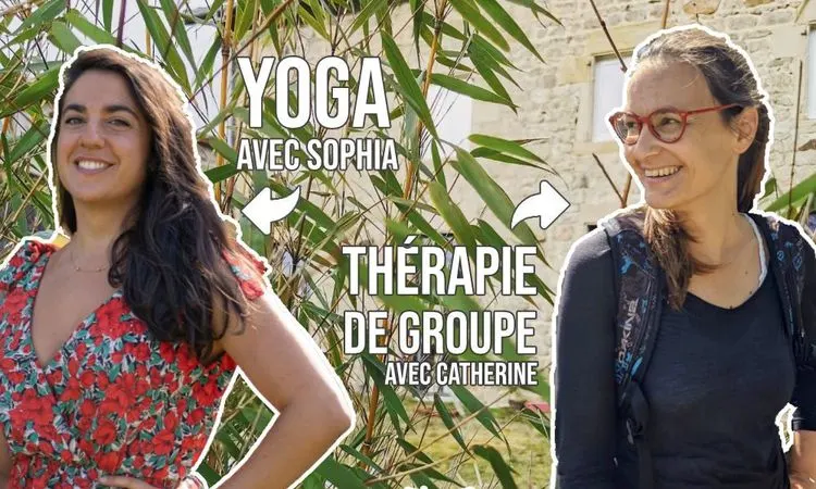 Portraits de Sophia et Catherine devant le gite