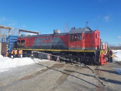 В Пермском крае 18 марта тепловоз сошел с рельсов
