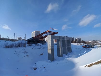 В Мотовилихинском районе Перми началась надвижка пролетных строений нового моста