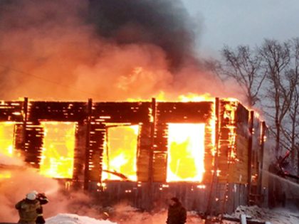 В Пермском крае сгорел сгорел спортивный комплекс