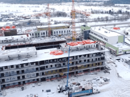 Административный корпус новой инфекционной больницы в Прикамье готов на 97%