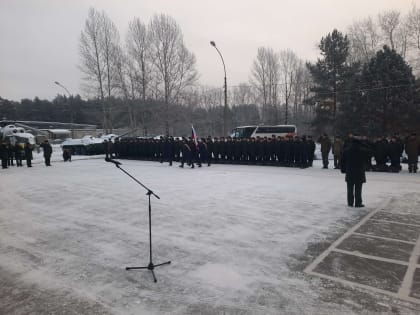 Имам-мухтасиб  города Березники Рустам хазрат Рахматулла принял участие в  очередной отправке призывников к местам несения срочной военной службы по призыву.