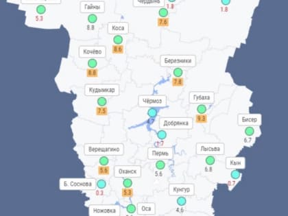 За прошлые сутки в Губахе установлен температурный рекорд