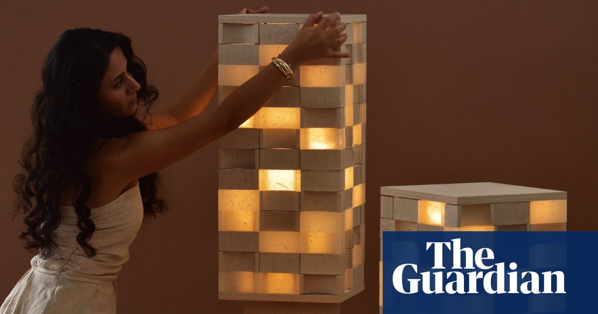 Melbourne designer wins Australian Furniture Design Award with modular lamp made from eggshell waste