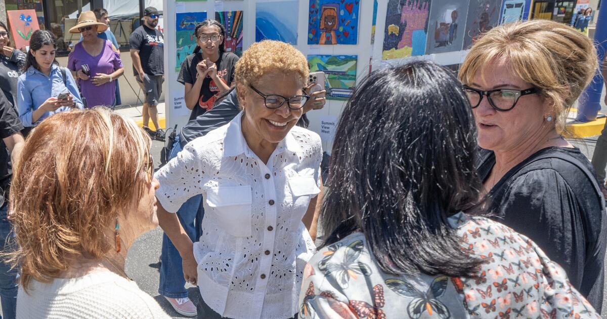 Los Angeles mayoral candidates campaign across the city ahead of primary election