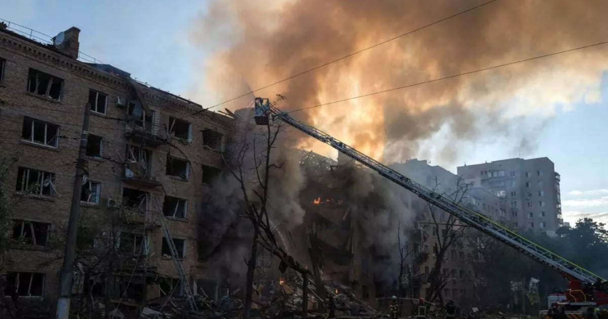 Ucrania intercepta la mayoría de un masivo ataque con drones rusos en medio de la guerra