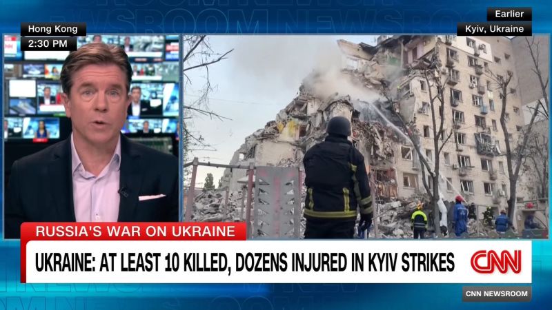 Rescue operations underway in Kyiv after major Russian missile strike damages residential areas