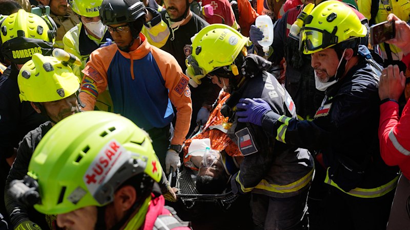 Rescue team frees survivor after eight days trapped in Venezuela earthquake rubble