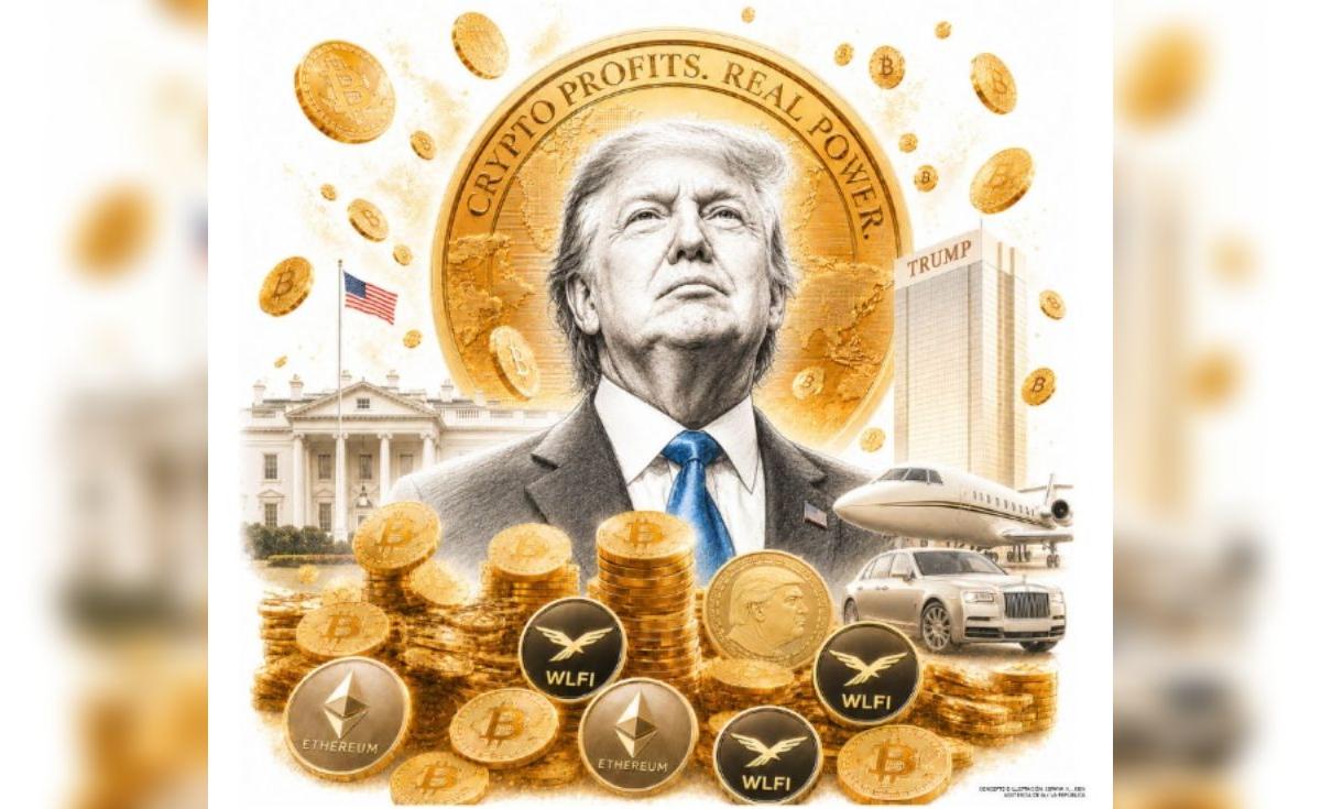 Donald Trump revela ganancias millonarias por criptomonedas en su declaración financiera 2025