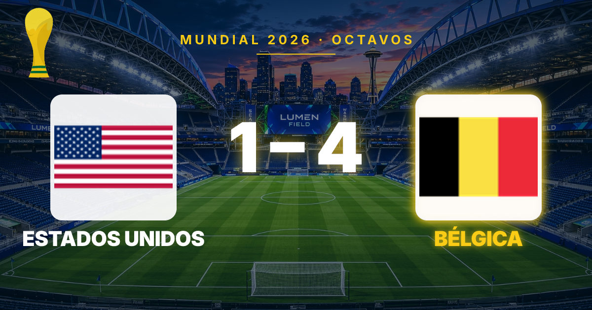 Bélgica elimina a Estados Unidos y completa la eliminación de los tres países anfitriones del Mundial 2026