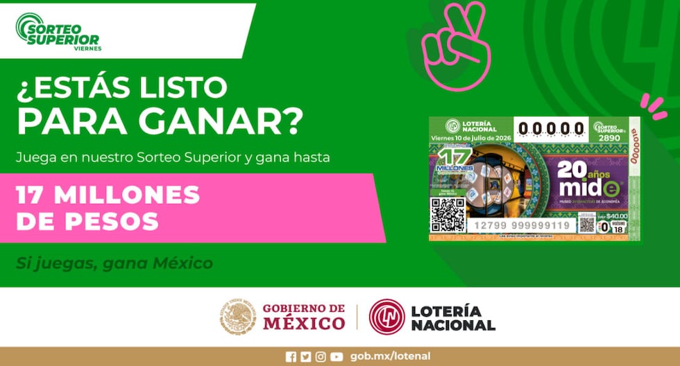 Resultados del Sorteo Superior 2890 de la Lotería Nacional de México y detalles de sus premios