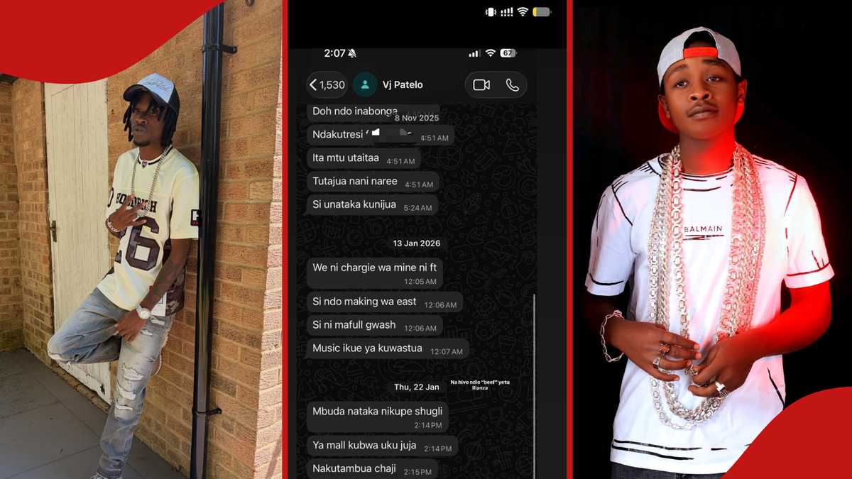Kenyan Rapper and VJ Clash Over Leaked Chats Revealing Feud Origins