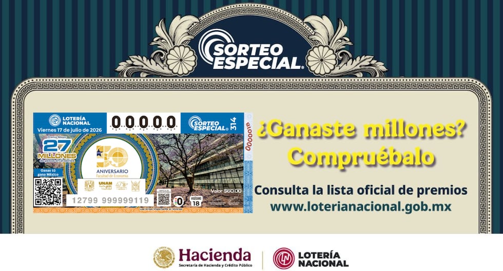 Sorteo Especial 314: Resultados y premios de la Lotería Nacional de México