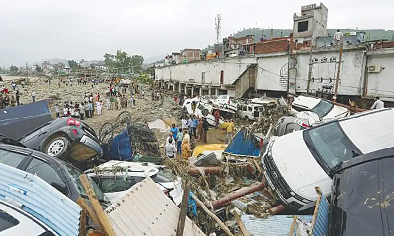 Floods and Landslides Disrupt Kashmir, Impacting River Flows