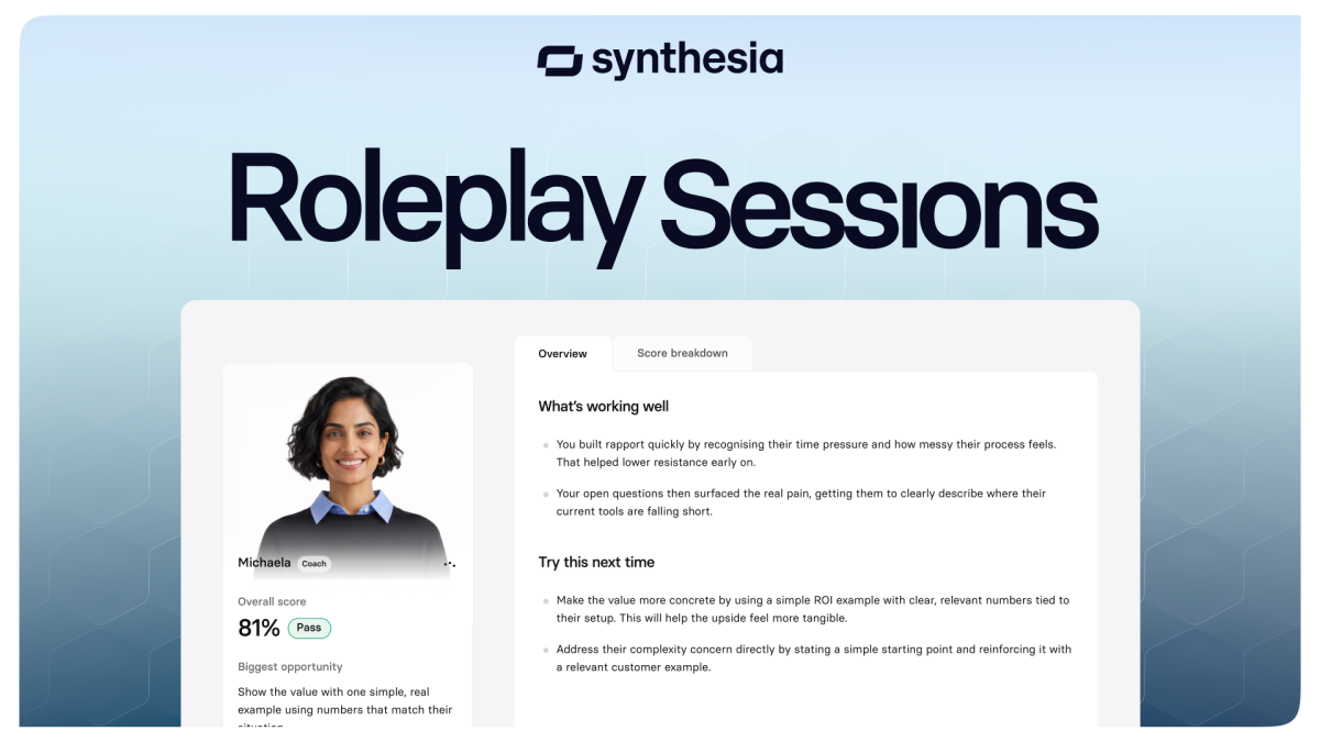 Synthesia Expands AI Training Platform to Include Live Coaching and Performance Analytics