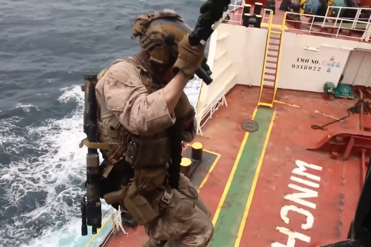 US military conducts inspection of commercial vessel in Arabian Sea under Iranian sanctions
