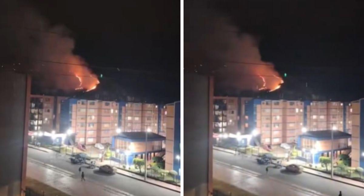 Incendio forestal cerca de fábrica de pólvora en Soacha evita tragedia por riesgo de explosión