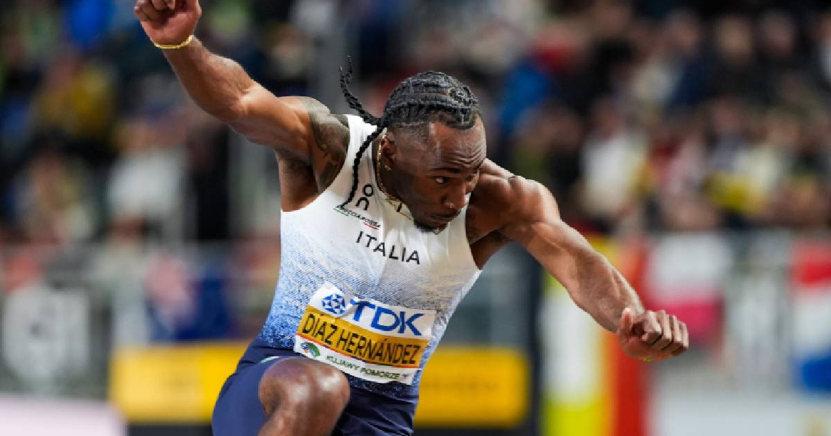 Andy Díaz, triple jumper, breaks records in Italian competition